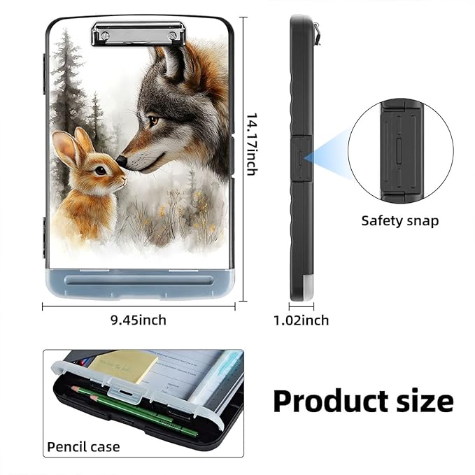 Clipboard with Storage Box & Pen Holder, Heavy Duty Clip Boards 8.5x11 - Image 2