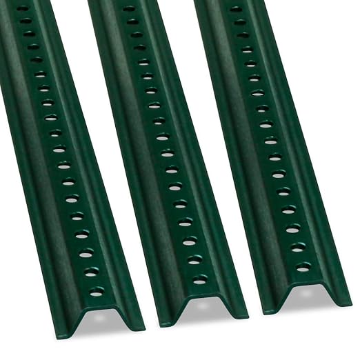 SmartSign U-Channel Sign Post, Medium Weight | 8' Tall Baked Enamel Steel Post by SmartSign
