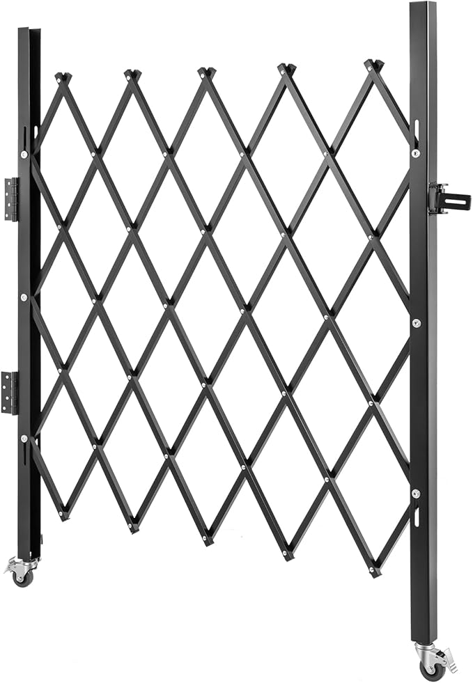 VEVOR Single Folding Security Gate, 51.57" H x 66" W Folding Door Gate - Image 9