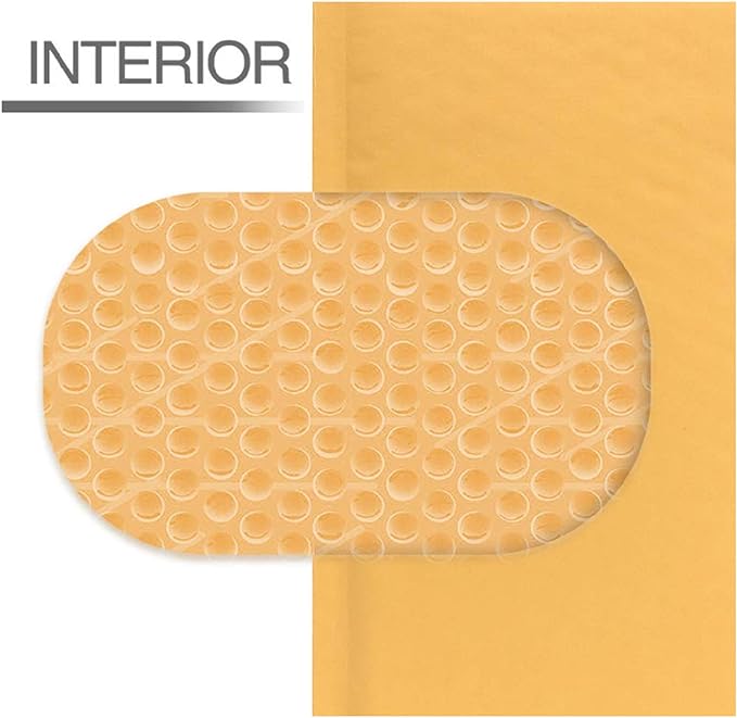 Secure Seal #CD 7.25x8 Kraft Bubble Mailers Padded Shipping Envelopes - Image 2