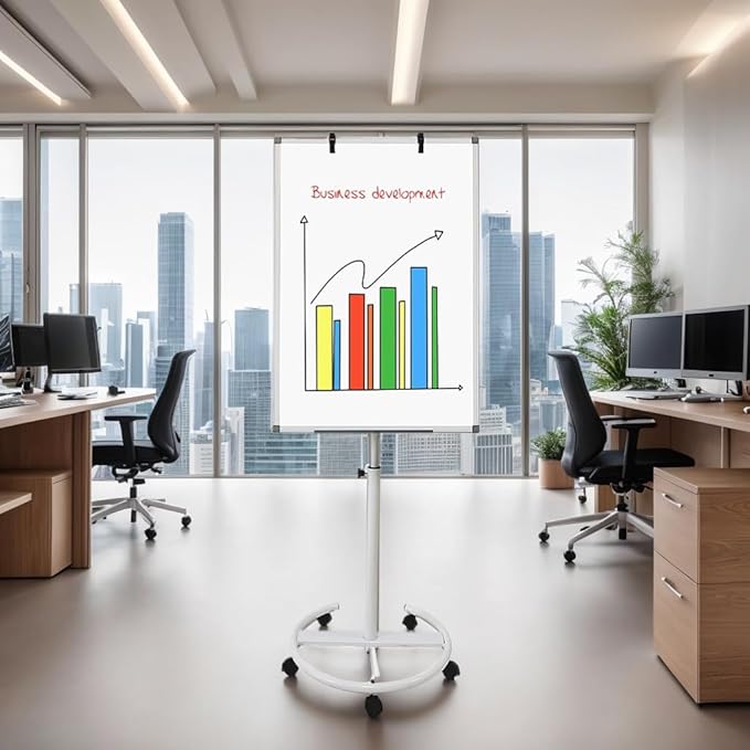 Mobile Dry Erase Board – 40x28 inches Height Adjustable Magnetic Portable - Image 6