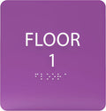 Deep Violet ADA Floor 1 Sign by ADACentralSigns