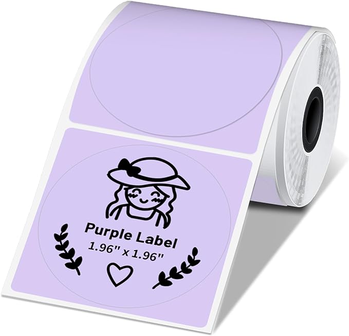 Phomemo Circle Labels for M110/M110S/M120/M200/M220 Label Maker, 1.96" x by Phomemo