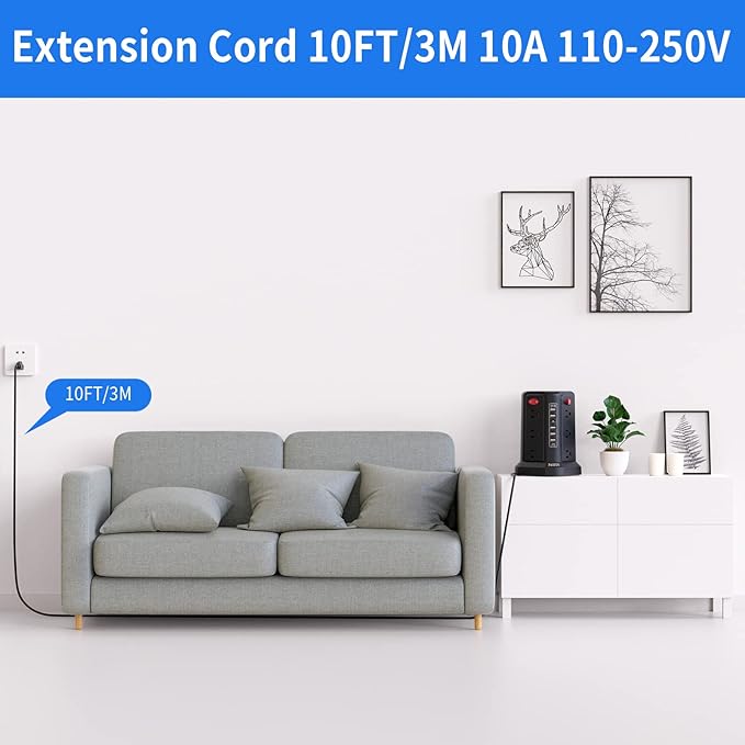 Surge Protector Power Strip Tower - Image 6