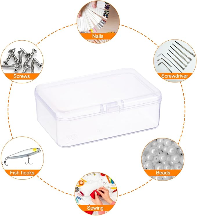 HARFINGTON 2pcs Component Storage Box 3.54" PP Electronic Organizer Box - Image 6