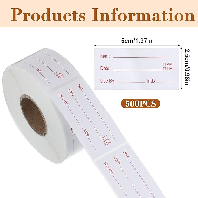 Dissolvable Labels, 1Rolls 500 Pieces 1 x 2 Inch Dissolvable Stickers Labels - Image 2