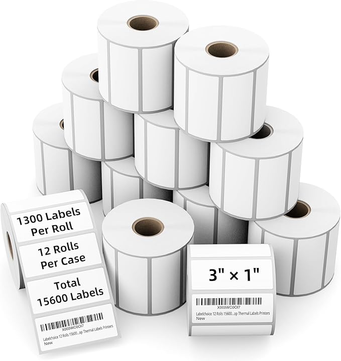 3"x1" 3-Proof Direct Thermal Barcode Shipping Labels by LabelChoice