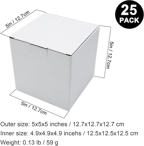 25 Pack 5x5x5 Inch Corrugated Cardboard Boxes - Image 2
