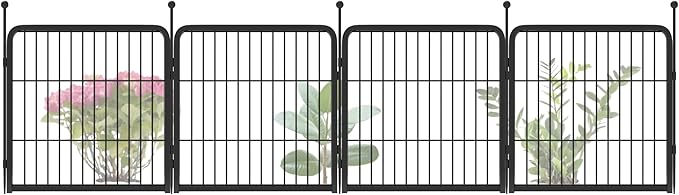 FXW Garden Fence Outdoor for The Yard – 24in x 7.6ft Heavy Duty Metal Animal by FXW