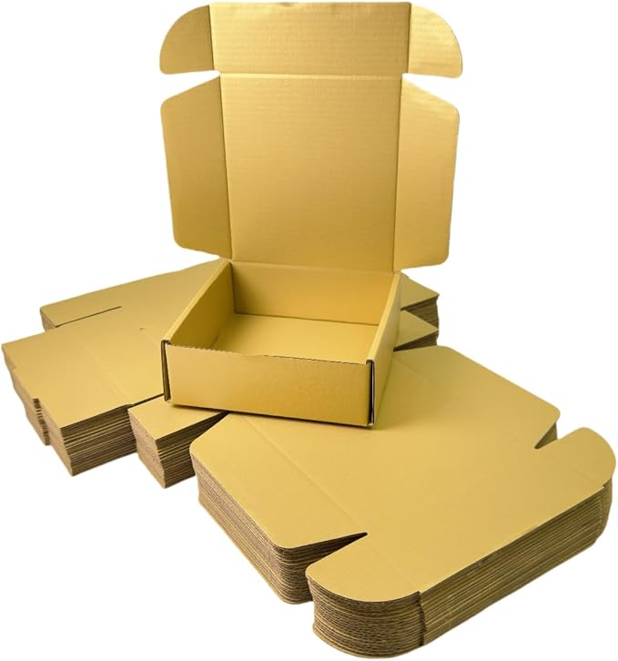 15 Pcs 4.7 x 4.7 x 1.6 Inches Mini Size Corrugated Cardboard Gift Boxes - Image 3