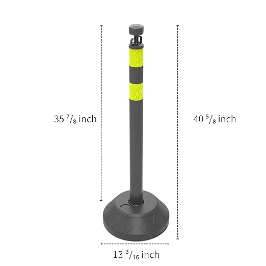 6 Pack Traffic Delineator Post Cones - Image 2