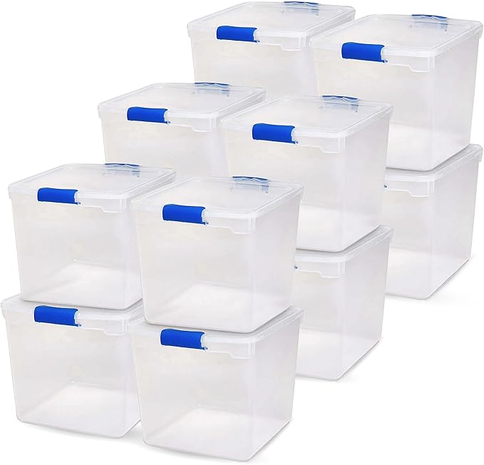 HOMZ 12-Pack Secure Latch, 31 Quart, and Office Organization - Image 8