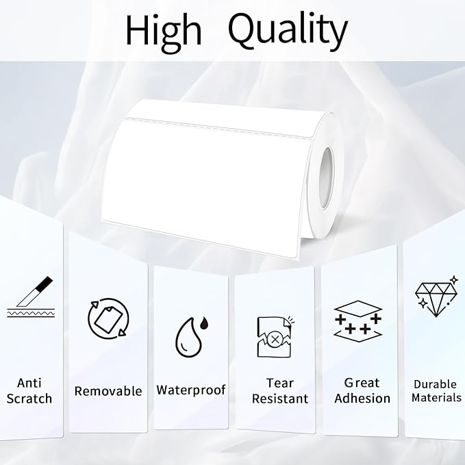 White Thermal Labels 2x4 Inch, Direct Thermal Stickers Label, Self-Adhesive - Image 5