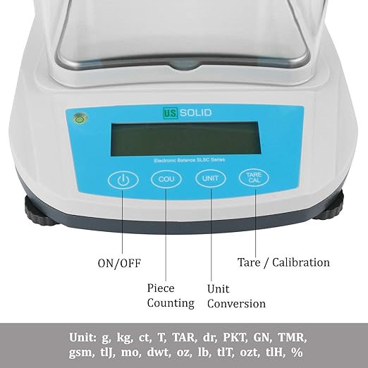U.S. Solid Precision Lab Scale 600g x 0.01g- High Precision Analytical Balance - Image 3