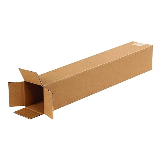 BOX USA Shipping Boxes 4"L x 4"W x 24"H, Storage Box by BOXUSA