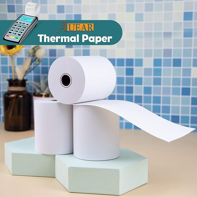 AUEAR, Thermal Cash Register POS Paper Rolls, 3 1/8" x 230' - Image 7