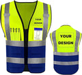 YOWESHOP High Reflective Visibility Safety Vest Custom Your Logo Safety Workwear by YOWESHOP