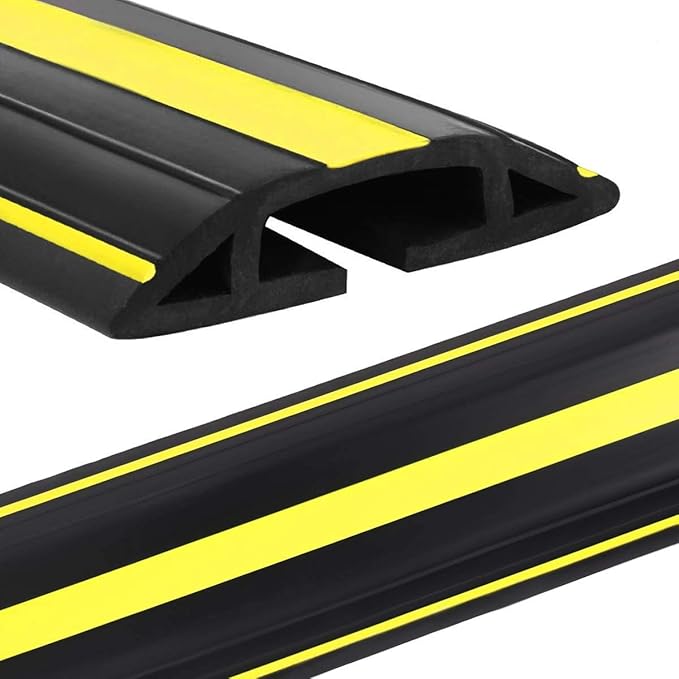 Eapele 10 ft Floor Cable Cover Protector, Heavy Duty PVC Duct Easy to Unroll by Eapele