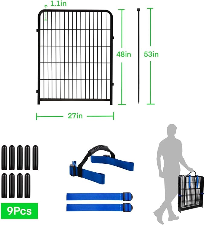 Garden Fencing 48 inch High, 8 Panels Total 17.7Ft. Garden Fence Border - Image 2