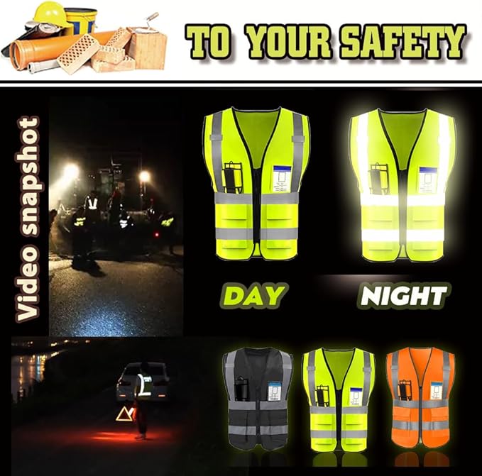 YOWESHOP High Reflective Visibility Safety Vest - Image 2