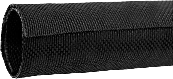 Black Braided Cable Management Sleeves Wire Loom Tubing Cord Protector by BuyUneed