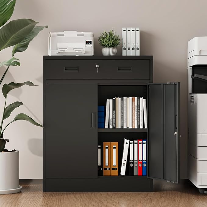 Metal Storage Cabinet, 36 Inch Tall Metal Storage Cabinet - Image 5