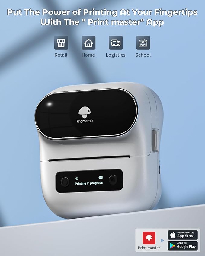 Phomemo Label Maker, M220 Barcode Printer, - Image 3