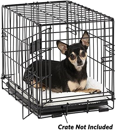MidWest Homes for Pets QuietTime XXS Dog Bed - White Fleece Bolster, Ultra-Soft and Machine Washable, Fits 18-Inch Crates and Carriers, for Small Dogs and Cats - Image 2