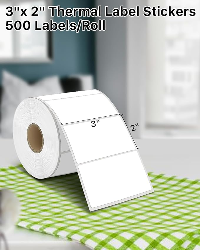 iEager 3" x 2" Thermal Labels, Rectangle Thermal Printer Stickers, - Image 2