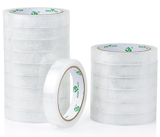BOMEI PACK 16Rolls Clear Tape Refills by BOMEIPACK