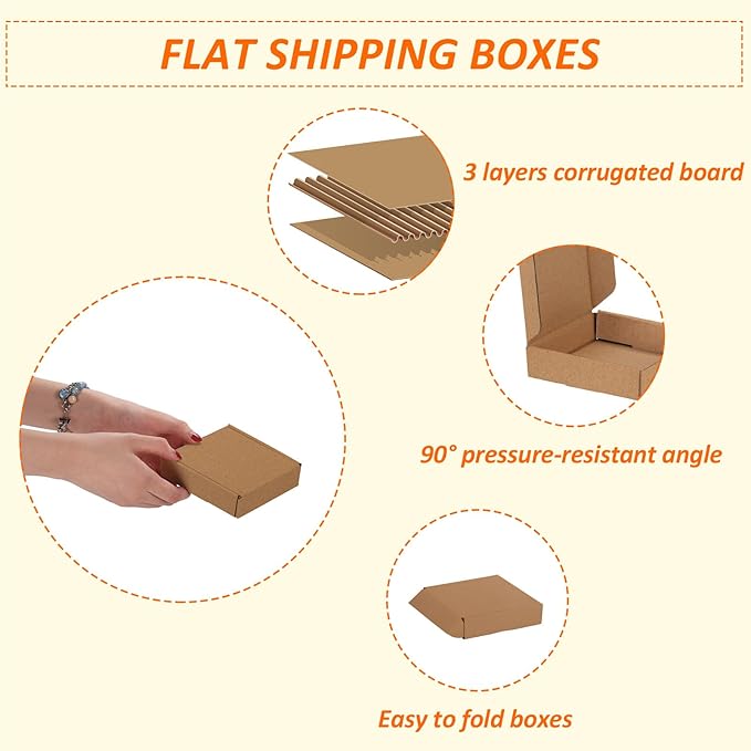 HORLIMER 4x4x1 inches Shipping Boxes Set of 100 - Image 3