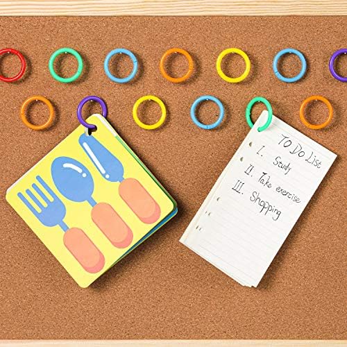Outus 144 Pieces Plastic Binder Rings Loose Leaf Multi-Color, 27 mm - Image 3