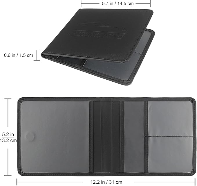 Car Registration and Insurance Holder, Leather Registration and Insurance Card - Image 2