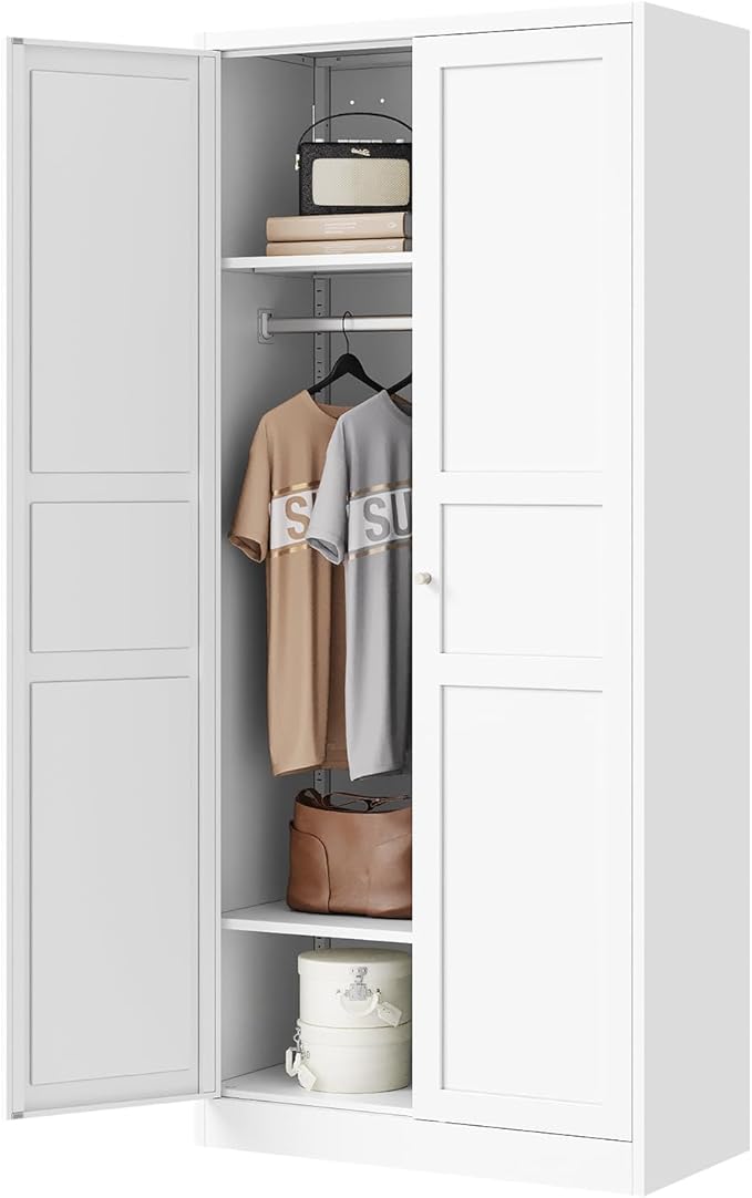 Letaya Wardrobe Armoire Closet, Bedroom Armoire Cabinet Clothes Organizer by LetayaMetalCabinets