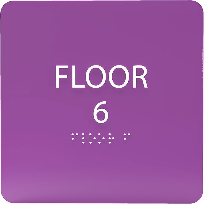 6" X6" Floor 6 Sign by ADACentralSigns