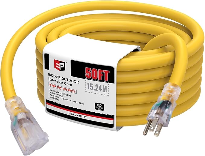 EP 50 Ft Lighted Outdoor Extension Cord by ENERGYPRO