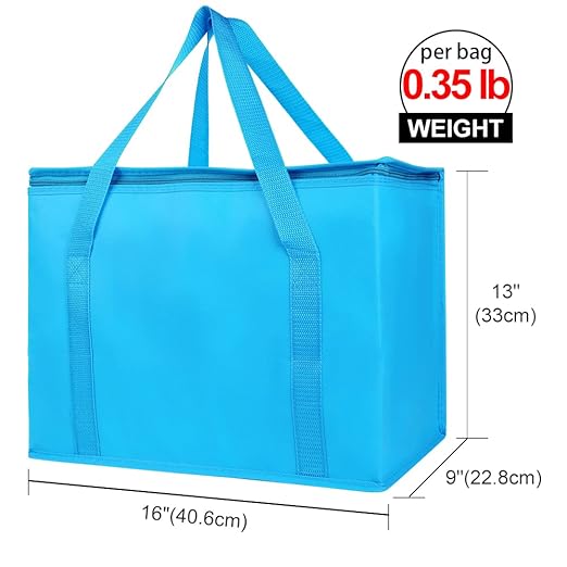 Bodaon 4-Pack Insulated Reusable Grocery Shopping Bag, X-Large Frozen Food Cold - Image 2