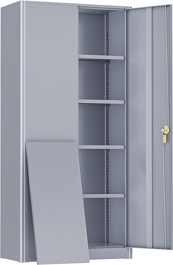 Greenvelly Metal Storage Cabinet, Locking Steel Cabinet by Greenvelly