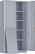 Greenvelly Metal Storage Cabinet, Locking Steel Cabinet by Greenvelly