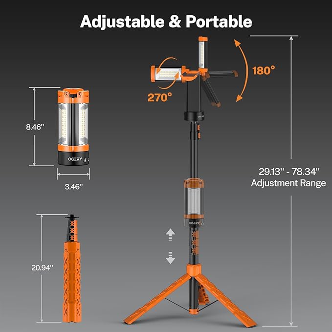 OGERY Rechargeable 10000mAh Camping Light - Image 8