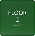 6" X6" Floor 2 Sign by ADACentralSigns