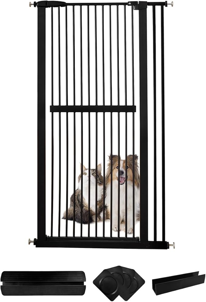 Lumizone Extra Tall Cat Gate 61.02" High Pressure Mounted Extra Wide by Lumizone