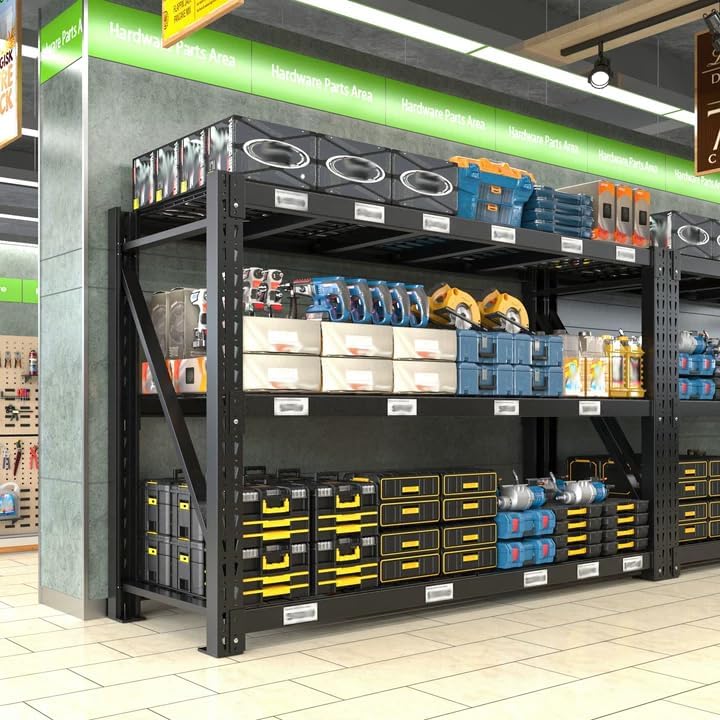REIBII 8250LBS 2PCS Heavy Duty Garage Shelving,Industrial Metal Shelves - Image 7
