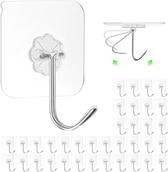 ZESLMG Heavy Duty Sticky Wall Hooks by ZESLMG