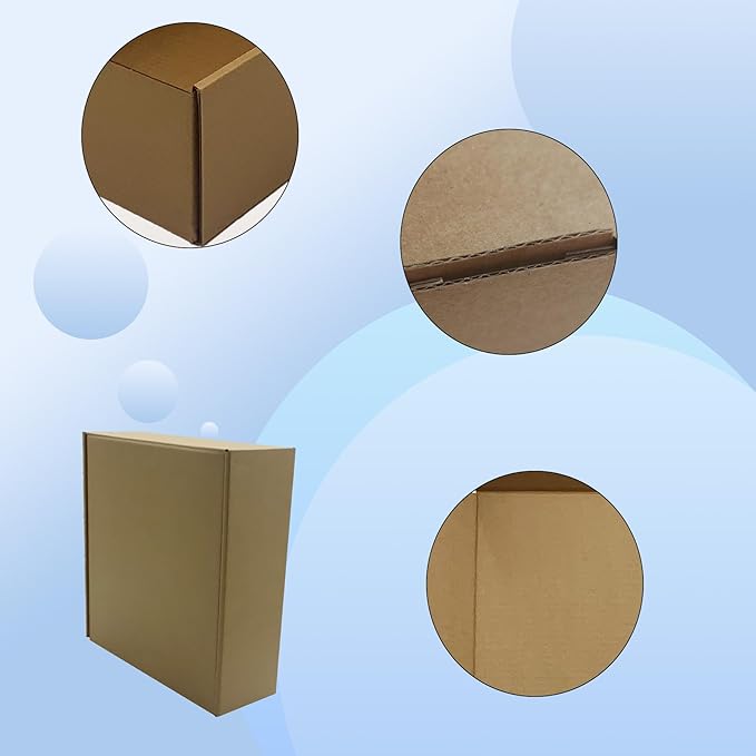 9x9x3 Inches Shipping Boxes Set of 25，Brown Cardboard Boxes Recyclable - Image 3