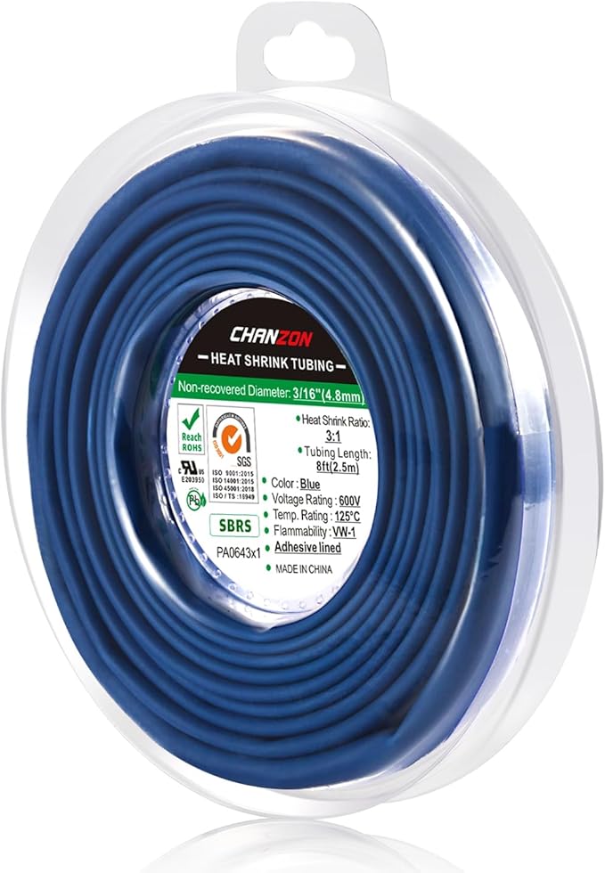 Chanzon 3:1 Ratio 3/16" Heat Shrink Tubing by Chanzon