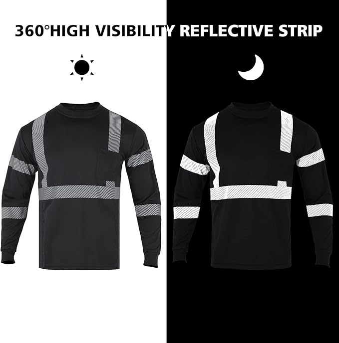 FONIRRA Safety Shirts for Men High Visibility Reflective ANSI Class 2 Hi Vis - Image 6