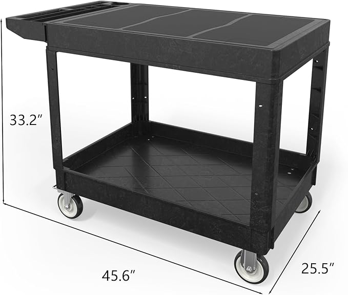 550LBS Utility Cart, Flat top 46x25 Inch Utility Cart - Image 3