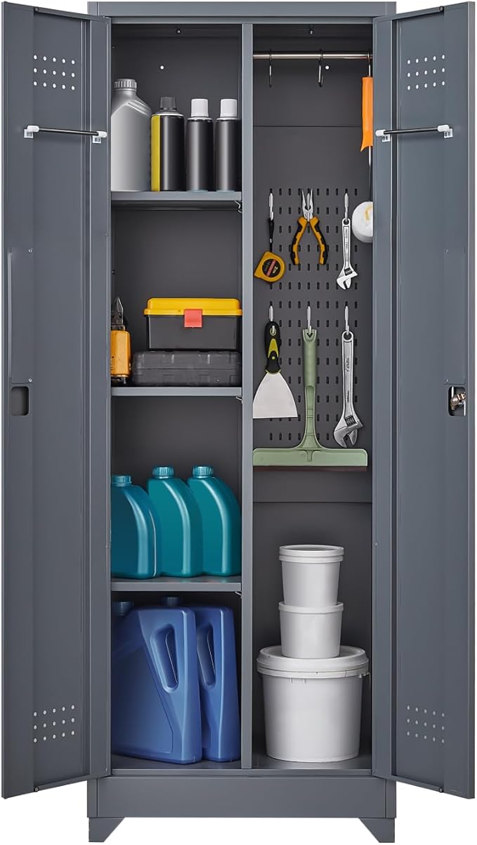 FLEXIMOUNTS 65'' Tall Metal Storage Cabinet by FLEXIMOUNTS