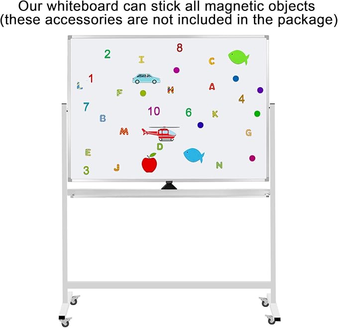 Mobile Whiteboard Magnet Dry Erase Board on Wheels Double-Sided Magnetic - Image 8
